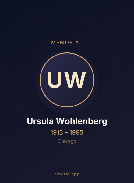 Memorial portrait of Ursula Wohlenberg