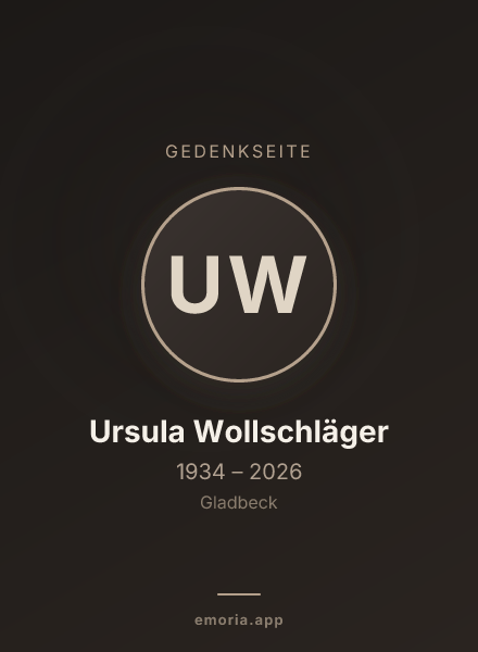 Gedenkportrait von Ursula Wollschläger