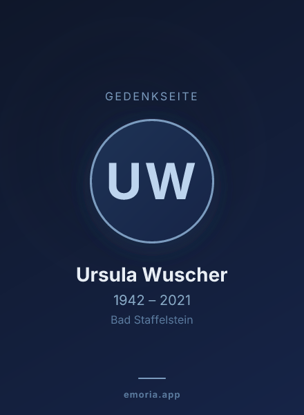 Gedenkportrait von Ursula Wuscher