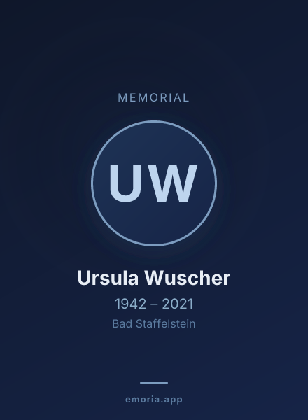 Memorial portrait of Ursula Wuscher