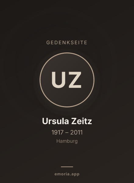 Gedenkportrait von Ursula Zeitz