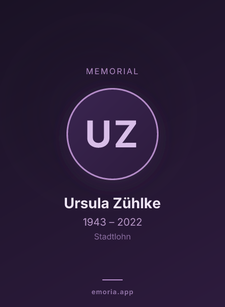 Memorial portrait of Ursula Zühlke