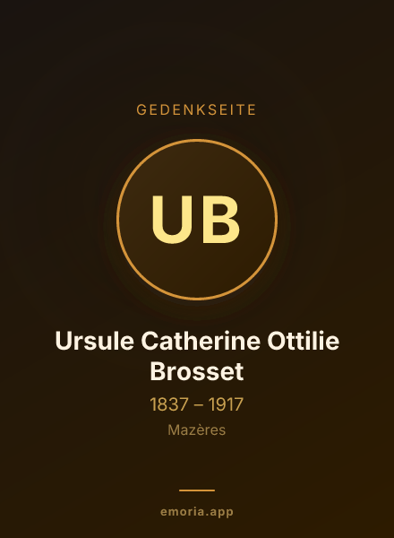 Gedenkportrait von Ursule Catherine Ottilie Brosset