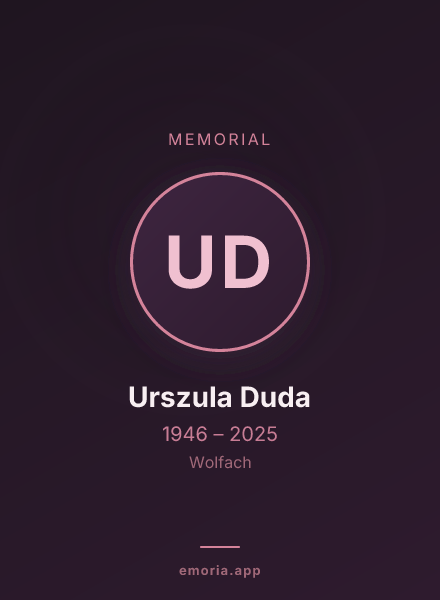 Memorial portrait of Urszula Duda