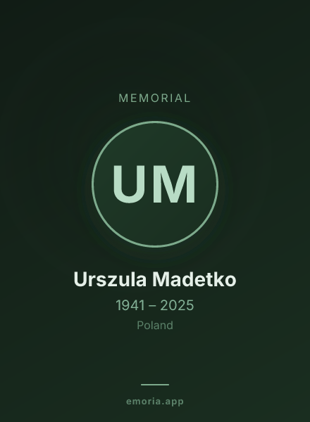 Memorial portrait of Urszula Madetko