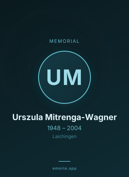 Memorial portrait of Urszula Mitrenga-Wagner