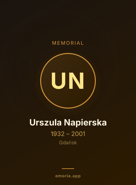 Memorial portrait of Urszula Napierska