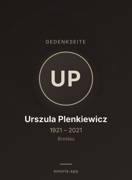 Gedenkportrait von Urszula Plenkiewicz