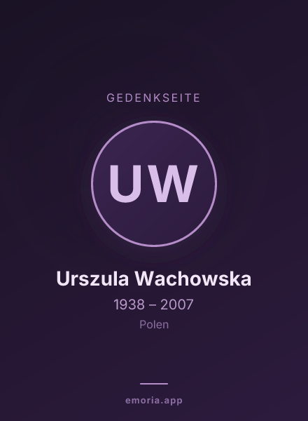 Gedenkportrait von Urszula Wachowska