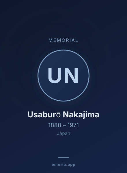 Memorial portrait of Usaburō Nakajima