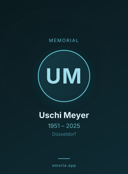 Memorial portrait of Uschi Meyer