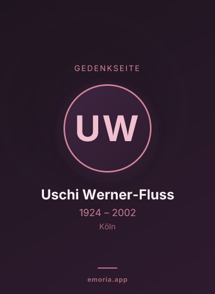 Gedenkportrait von Uschi Werner-Fluss