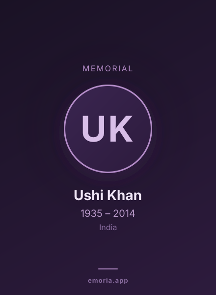 Memorial portrait of Ushi Khan