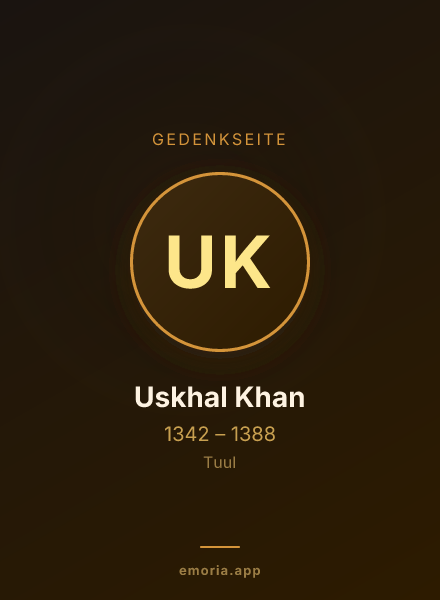 Gedenkportrait von Uskhal Khan