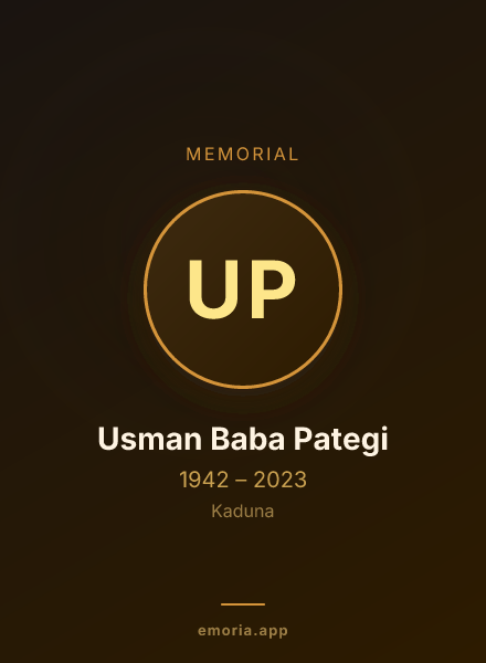 Memorial portrait of Usman Baba Pategi