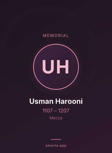 Memorial portrait of Usman Harooni