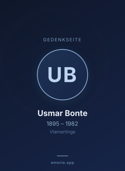 Gedenkportrait von Usmar Bonte