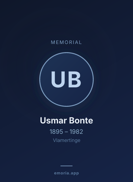 Memorial portrait of Usmar Bonte
