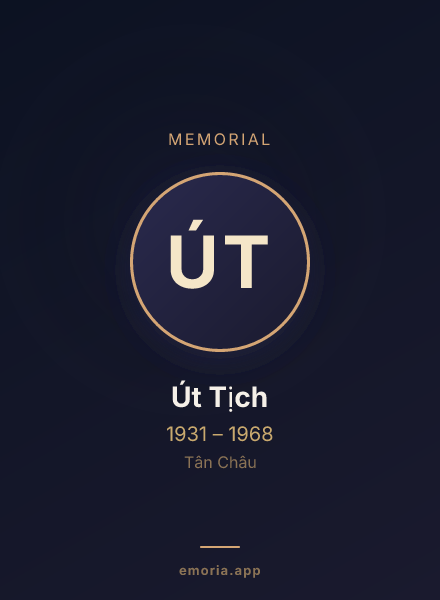 Memorial portrait of Út Tịch