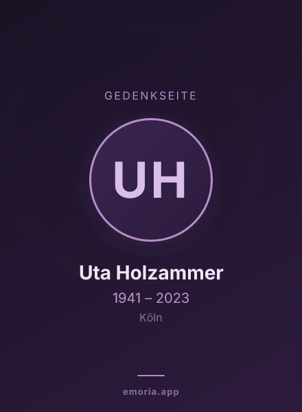 Gedenkportrait von Uta Holzammer