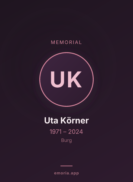 Memorial portrait of Uta Körner