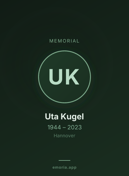 Memorial portrait of Uta Kugel