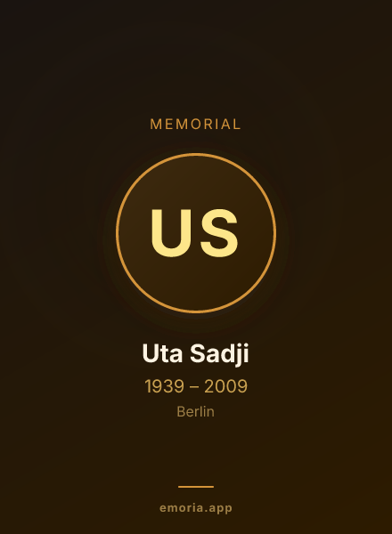 Memorial portrait of Uta Sadji