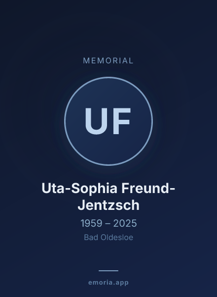 Memorial portrait of Uta-Sophia Freund-Jentzsch