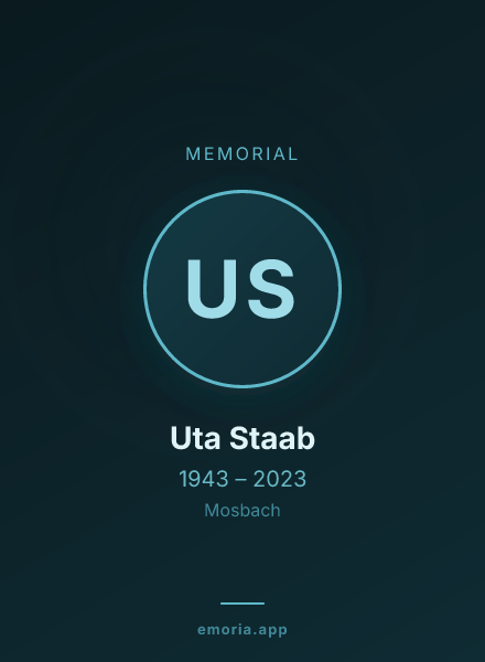 Memorial portrait of Uta Staab