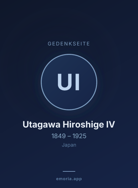 Gedenkportrait von Utagawa Hiroshige IV