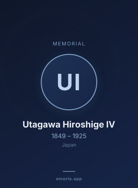 Memorial portrait of Utagawa Hiroshige IV