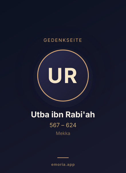 Gedenkportrait von Utba ibn Rabi'ah