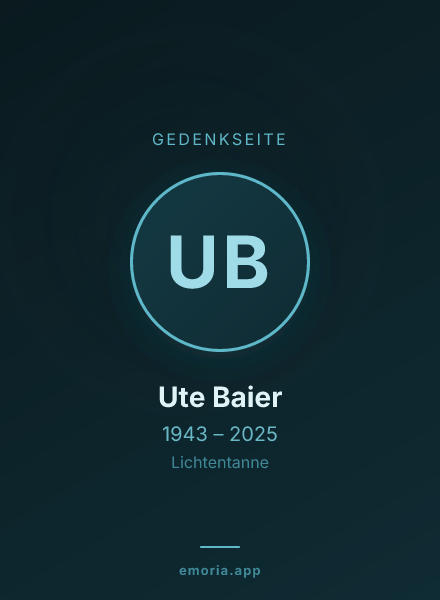 Gedenkportrait von Ute Baier