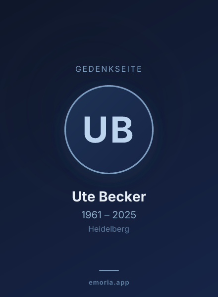 Gedenkportrait von Ute Becker
