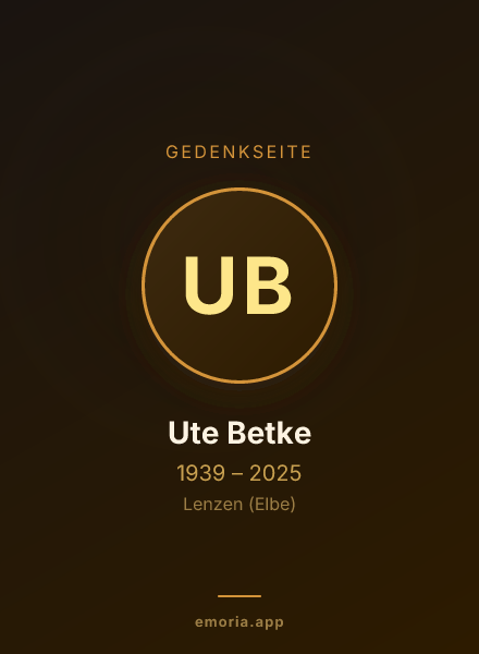 Gedenkportrait von Ute Betke