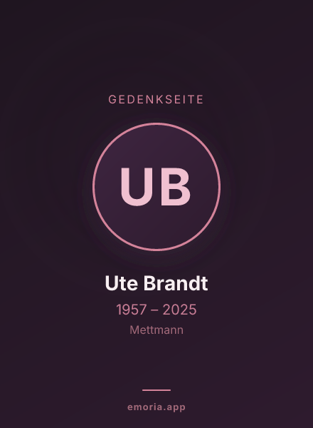 Gedenkportrait von Ute Brandt
