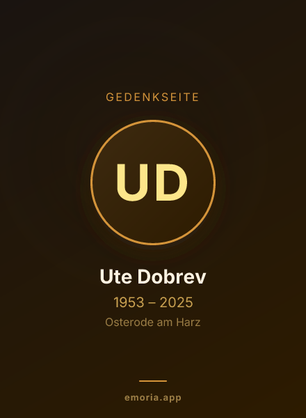 Gedenkportrait von Ute Dobrev
