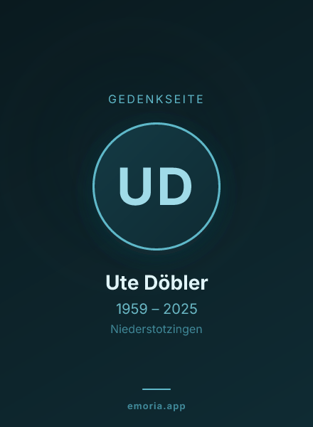 Gedenkportrait von Ute Döbler
