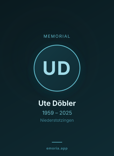 Memorial portrait of Ute Döbler