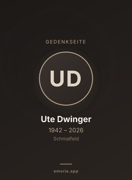 Gedenkportrait von Ute Dwinger