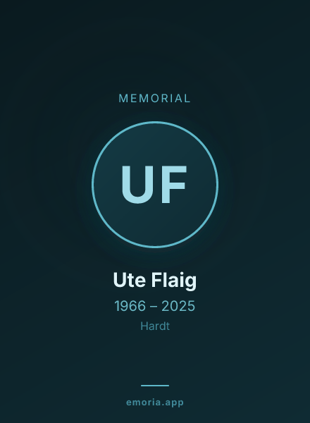 Memorial portrait of Ute Flaig