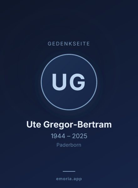 Gedenkportrait von Ute Gregor-Bertram