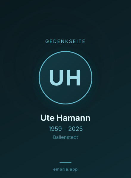 Gedenkportrait von Ute Hamann
