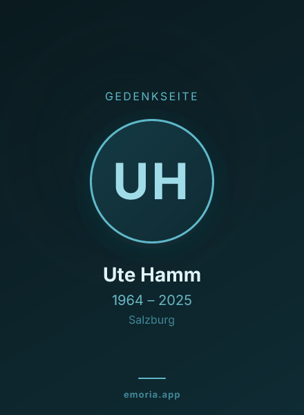 Gedenkportrait von Ute Hamm