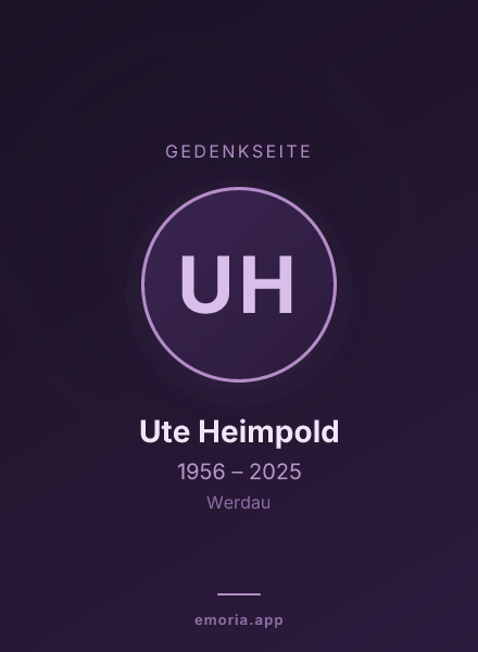 Gedenkportrait von Ute Heimpold