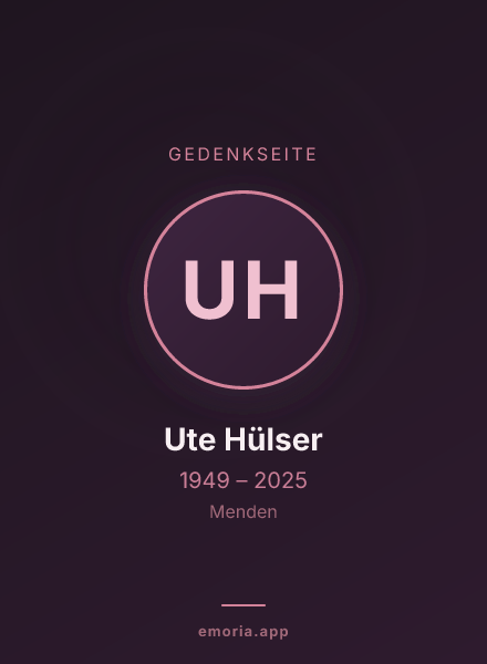 Gedenkportrait von Ute Hülser