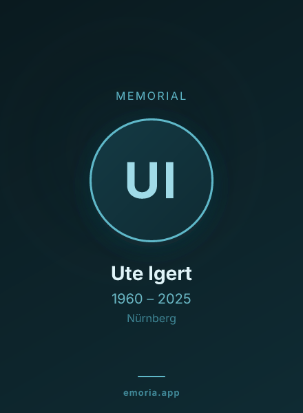 Memorial portrait of Ute Igert