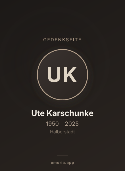 Gedenkportrait von Ute Karschunke