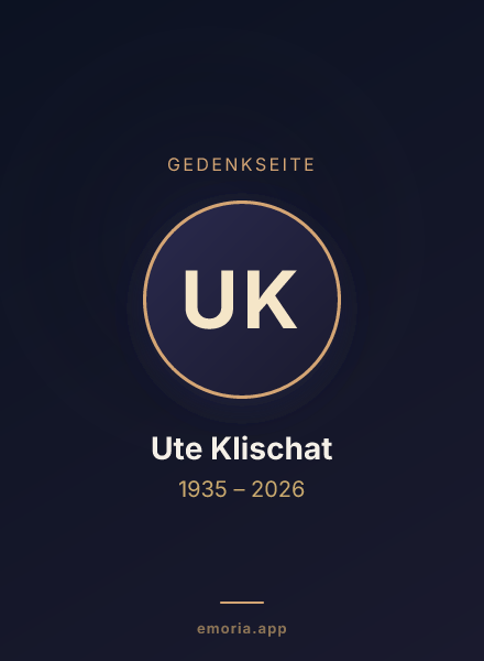 Gedenkportrait von Ute Klischat