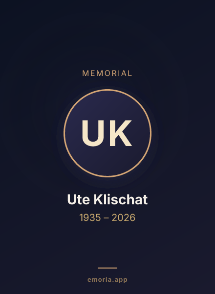 Memorial portrait of Ute Klischat